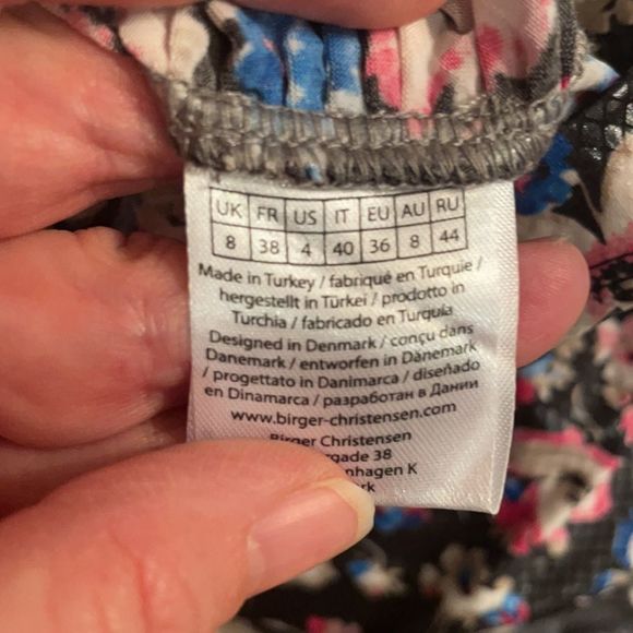 ROTATE Birger Sierra floral ruched long sleeve top black multi nwot - Picture 12 of 14